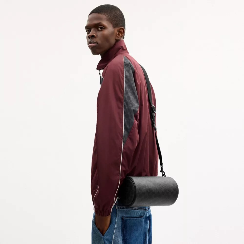 Andre Barrel Bag 24, Signature Canvas