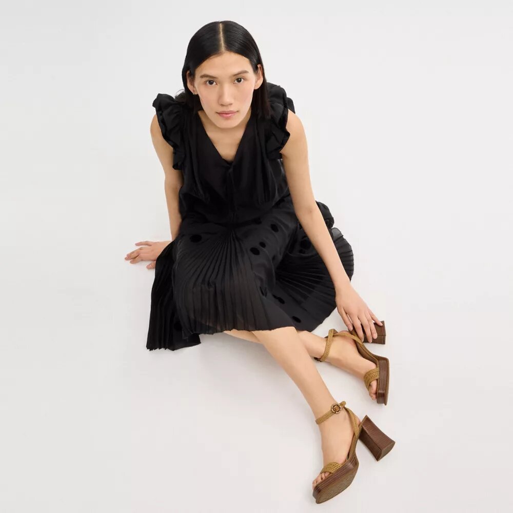 Çay Gülü Platform Sandalet