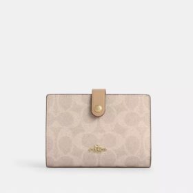 Blok Desenli Signature Canvas 2'si 1 Arada Cüzdan