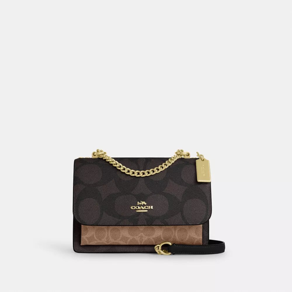 Blok Desenli Signature Canvas Klare Çapraz Çanta
