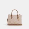 Blok Desenli Signature Canvas Maggie Küçük Tote Çantası