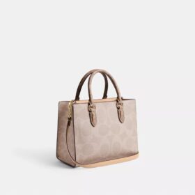 Blok Desenli Signature Canvas Maggie Küçük Tote Çantası