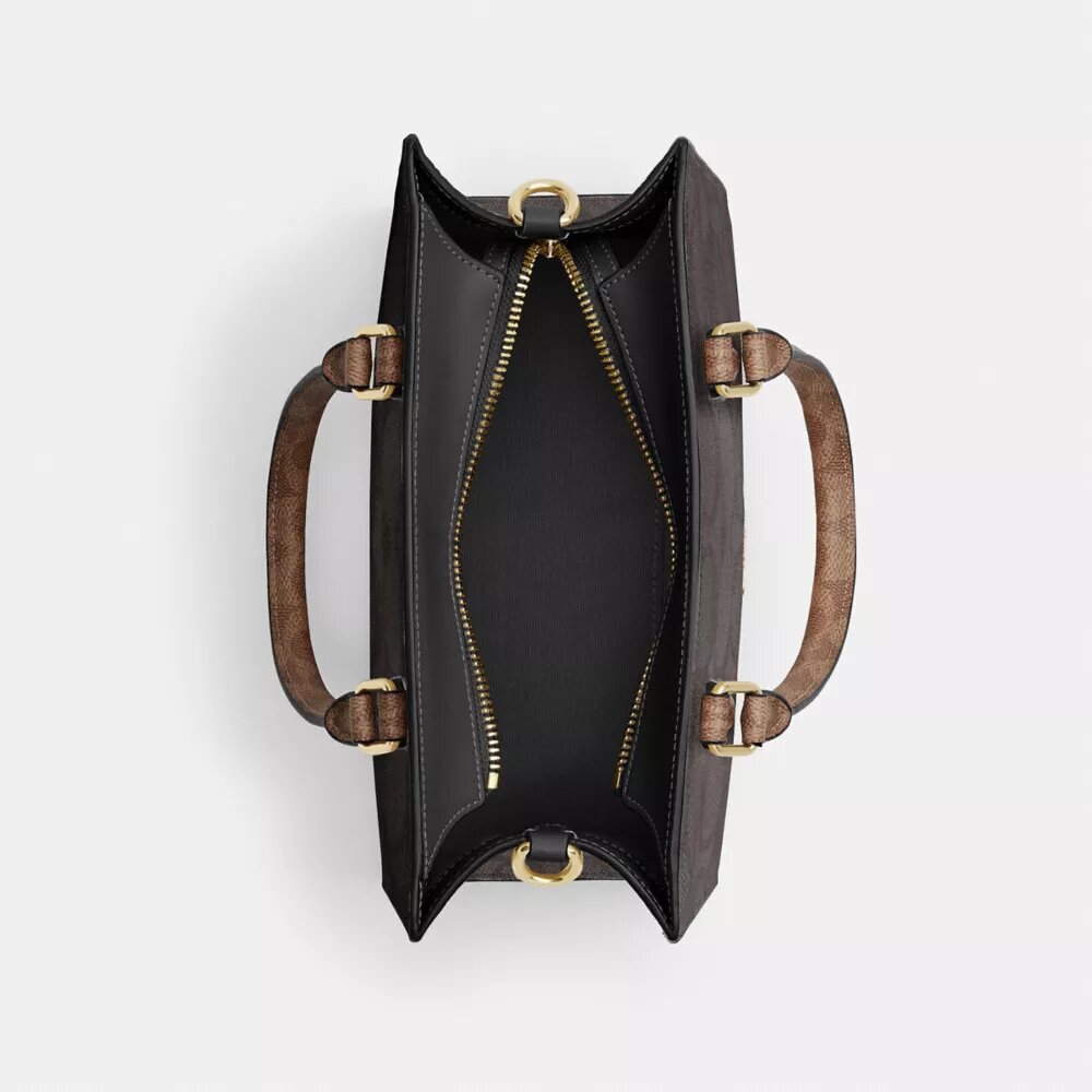 Blok Desenli Signature Canvas Maggie Küçük Tote Çantası