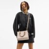 Blok Desenli Signature Canvas Maggie Küçük Tote Çantası