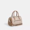 Blok Desenli Signature Canvas Rowan Satchel Çanta