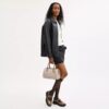 Blok Desenli Signature Canvas Rowan Satchel Çanta