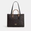 Bloklu Signature Canvas Maggie Tote Çantası