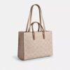 Bloklu Signature Canvas Maggie Tote Çantası
