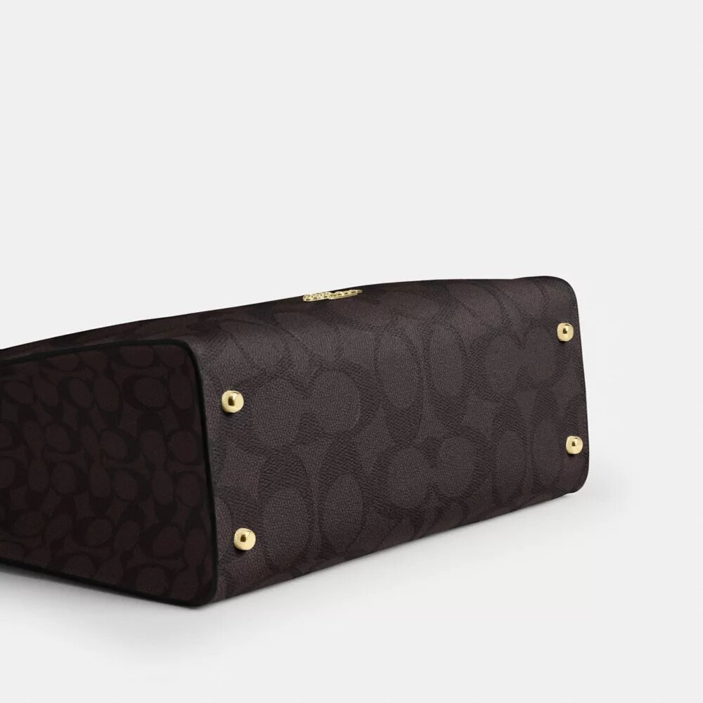 Bloklu Signature Canvas Maggie Tote Çantası