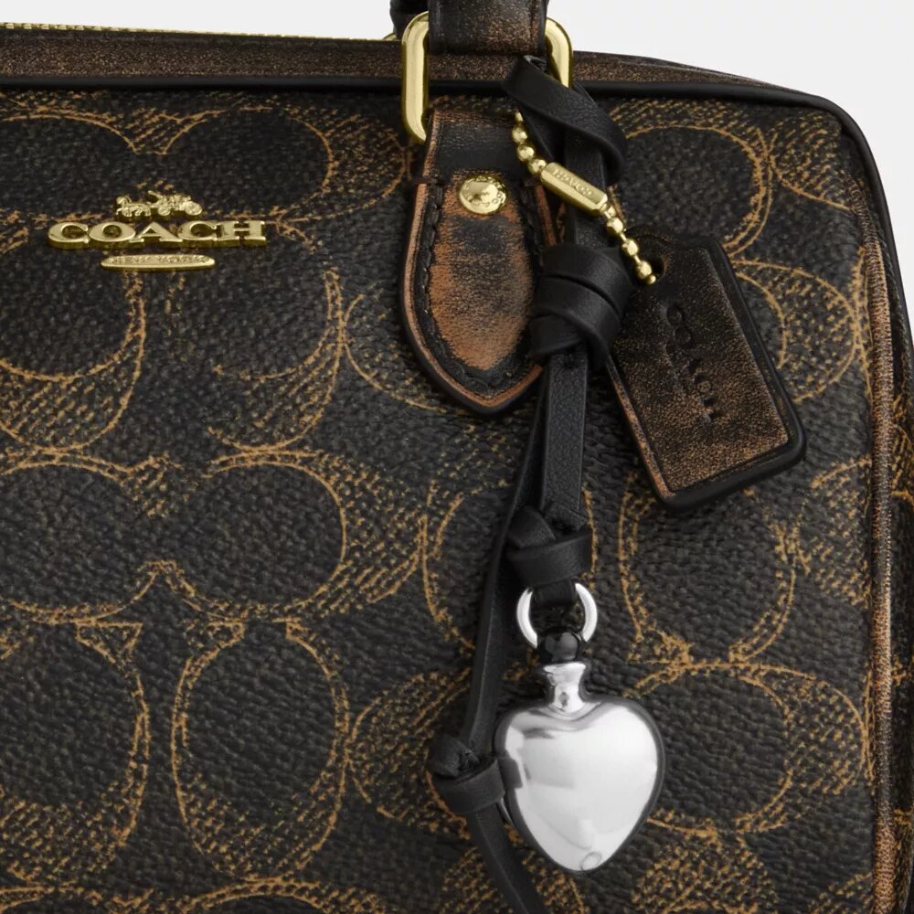 Charms Detaylı Loved Signature Canvas Mini Rowan Çapraz Askılı Çanta