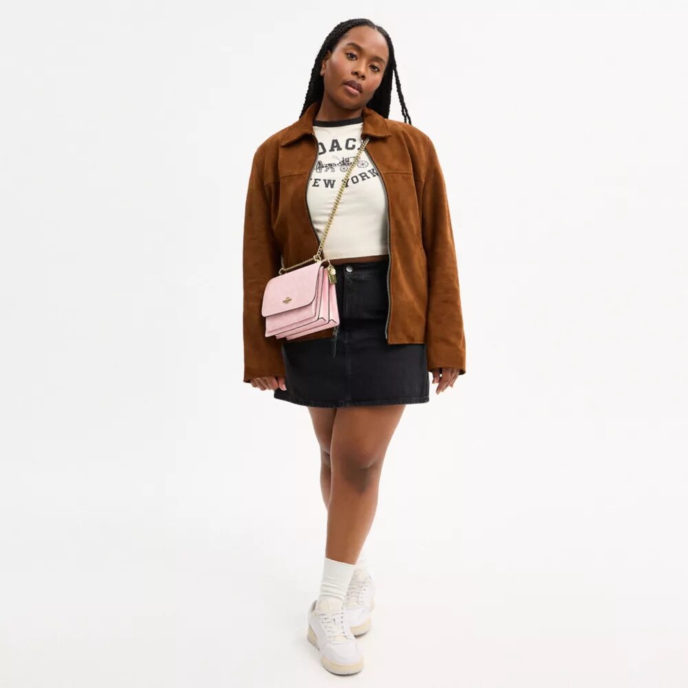 Charms Detaylı Signature Canvas Klare Çapraz Askılı Çanta