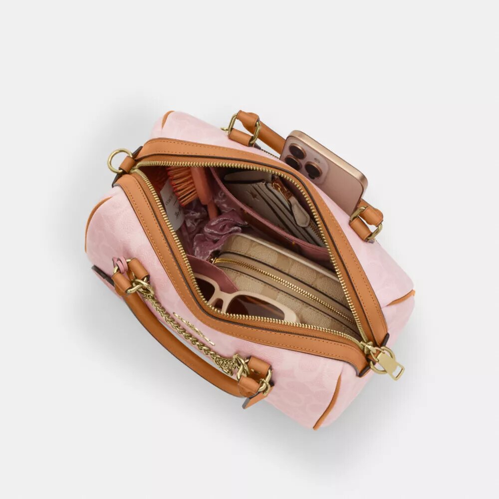 Charms Detaylı Signature Canvas Rowan Satchel Çanta