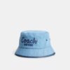 Coach Script İşlemeli Denim Kova Şapka