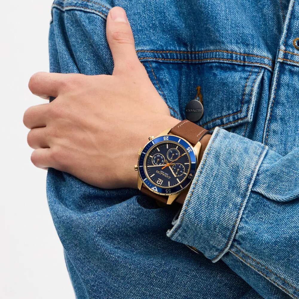 Cole Kronograf Saat, 44 mm