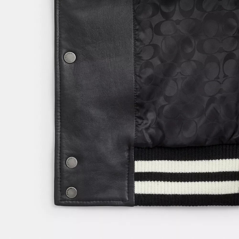Deri Varsity Ceket