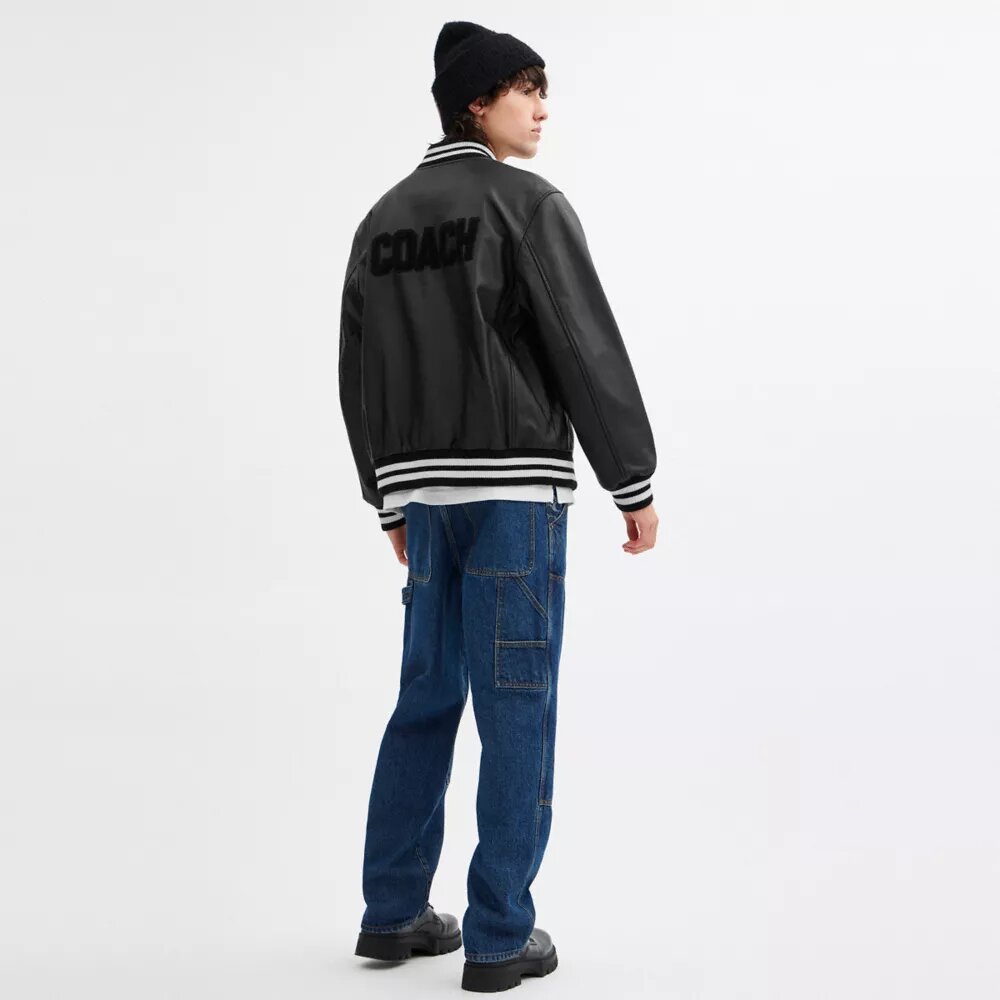 Deri Varsity Ceket