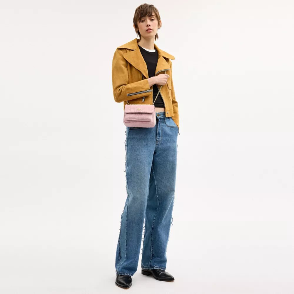 Elodie Çapraz Çanta 18, Kapitone Desenli Loved Denim