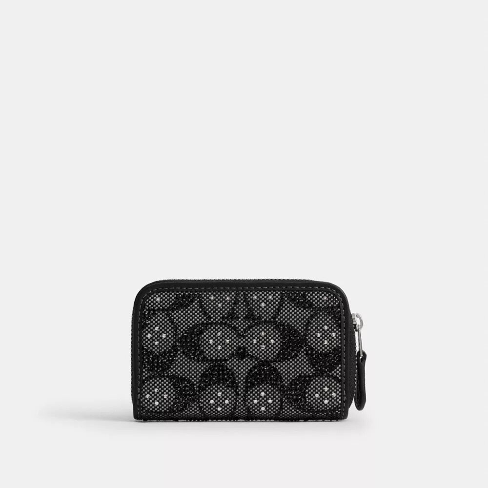 Essential Küçük Fermuarlı Kartlık, Kristal İmzalı Jakarlı