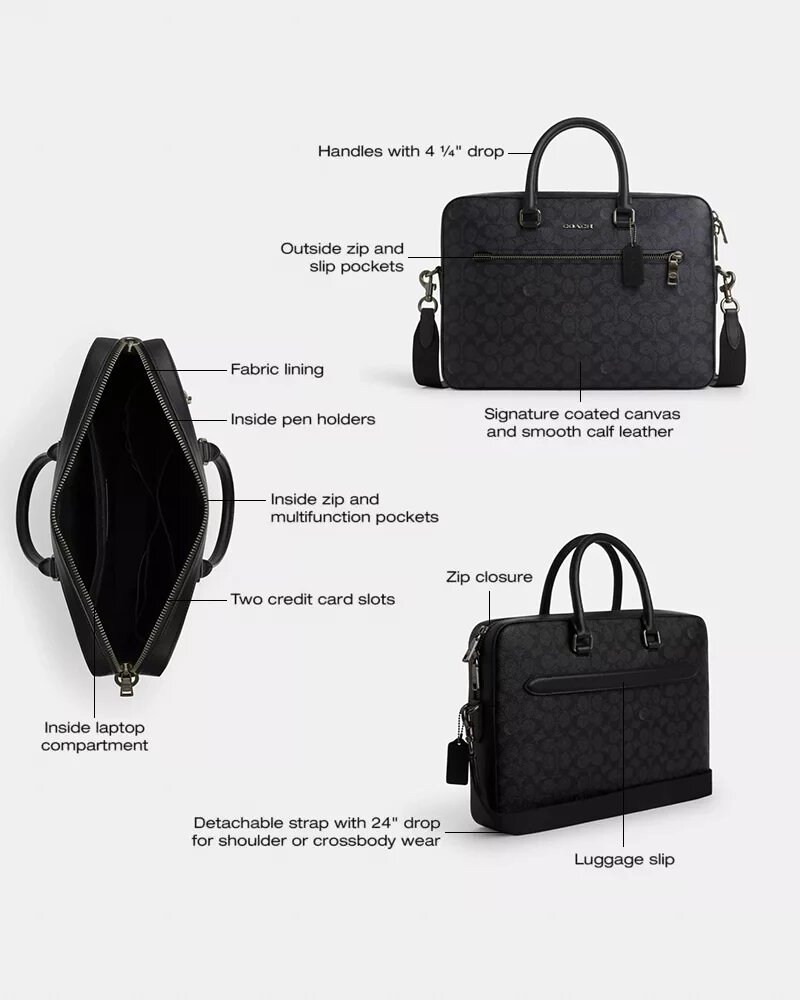 Ethan Slim Brief, Signature Canvas