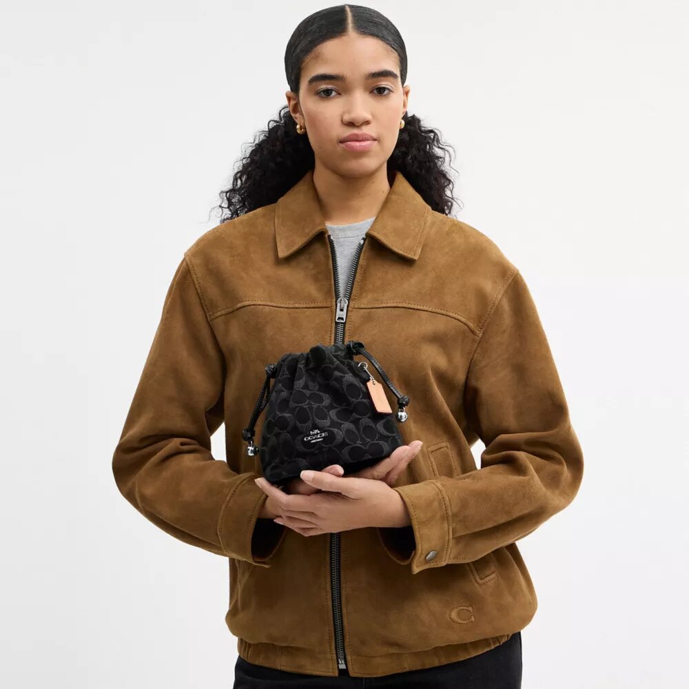 Faye Mini İpli Çanta, İmza Denim