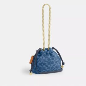 Faye Mini İpli Çanta, İmza Denim