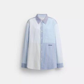 Geri Dönüştürülmüş Pamuklu Patchwork Oxford Gömlek