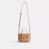 Gingham Desenli City Mini Tote Çanta
