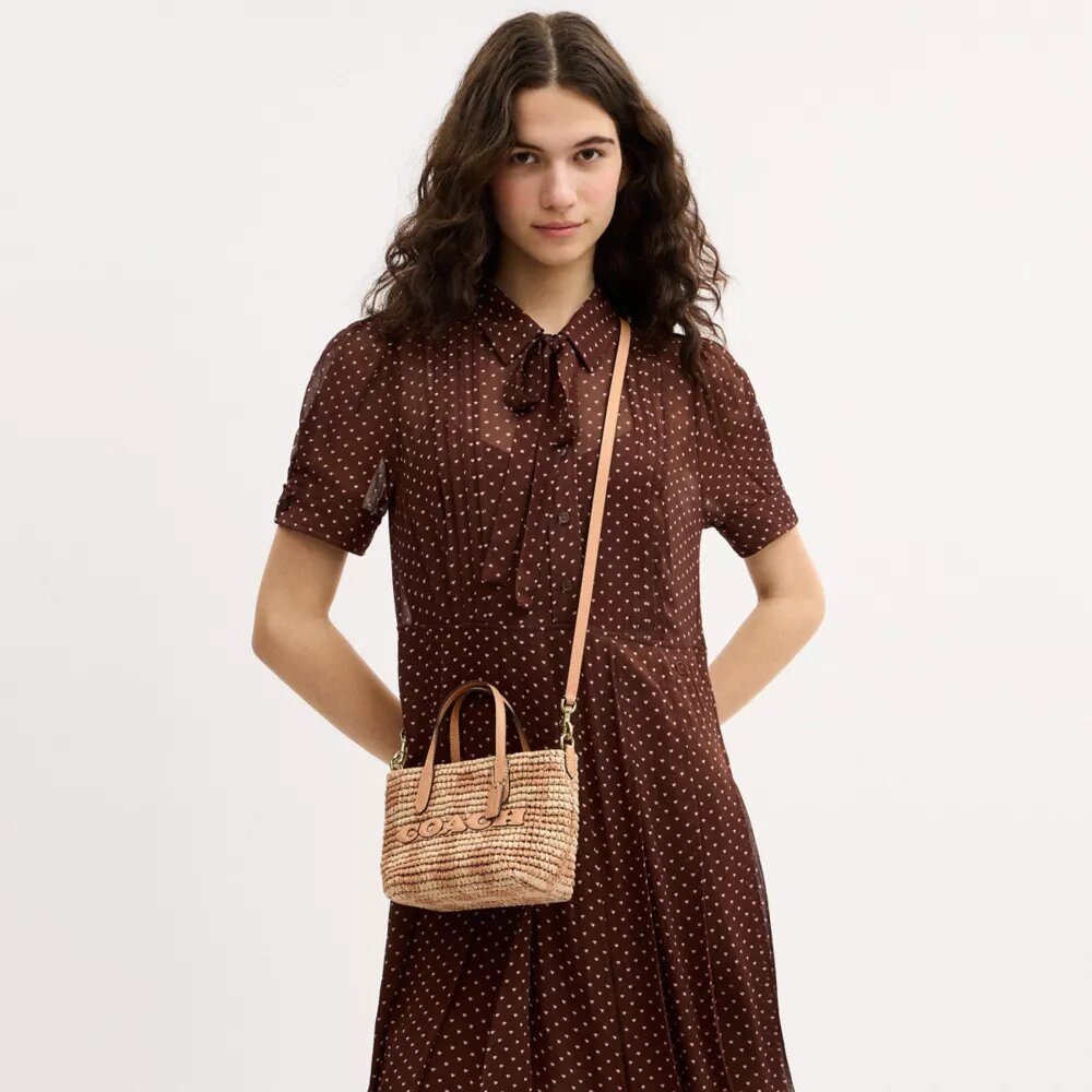 Gingham Desenli City Mini Tote Çanta