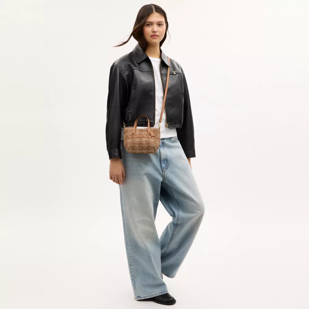 Gingham Desenli City Mini Tote Çanta