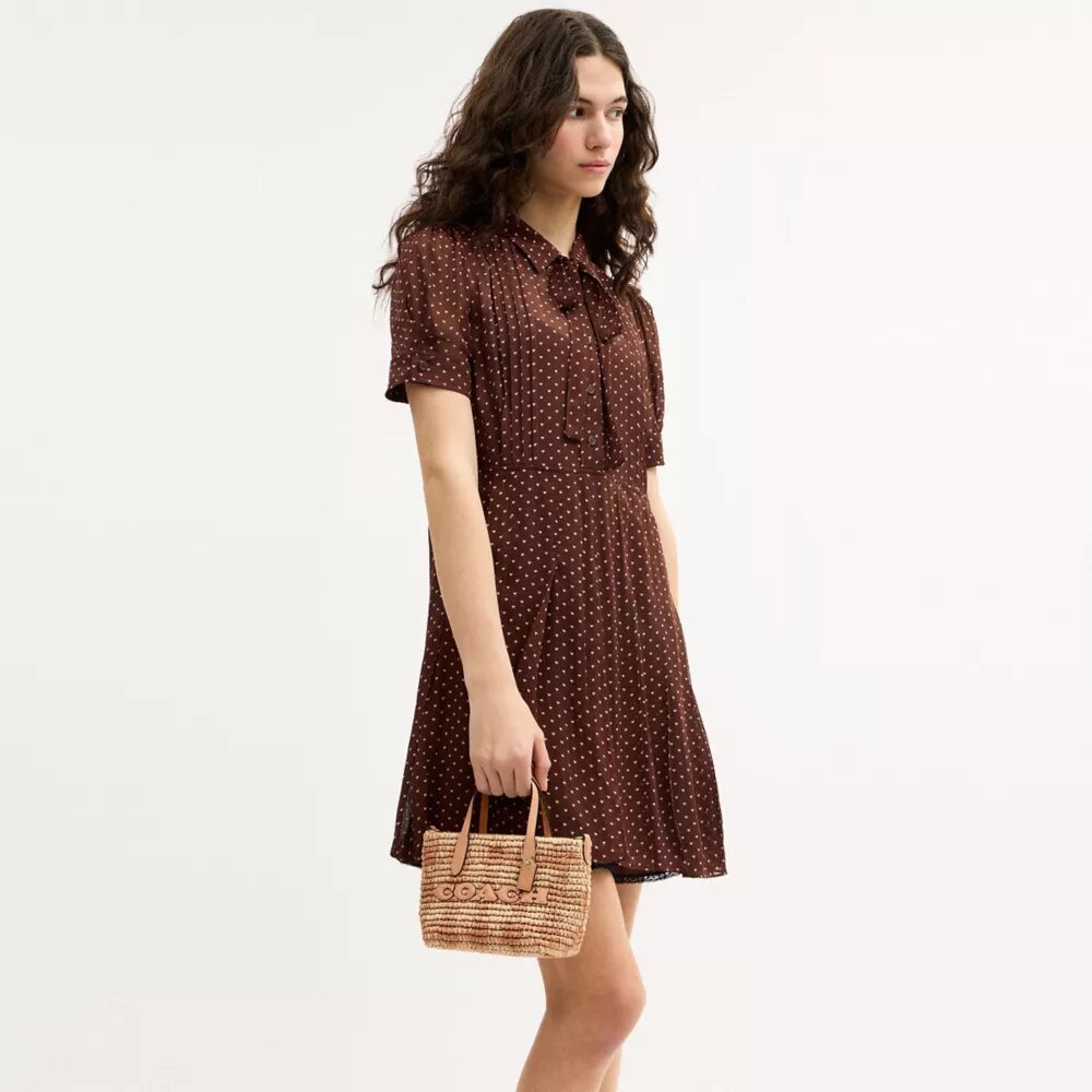 Gingham Desenli City Mini Tote Çanta