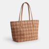Gingham Desenli Şehir Tote Çantası