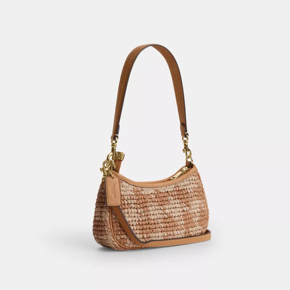 Gingham Desenli Teri Mini Çapraz Askılı Çanta