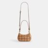 Gingham Desenli Teri Mini Çapraz Askılı Çanta