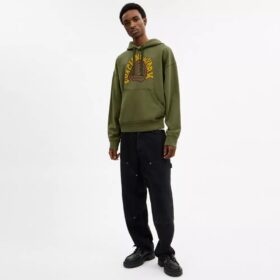 Giysi Boyalı Spiral Kapüşonlu Sweatshirt