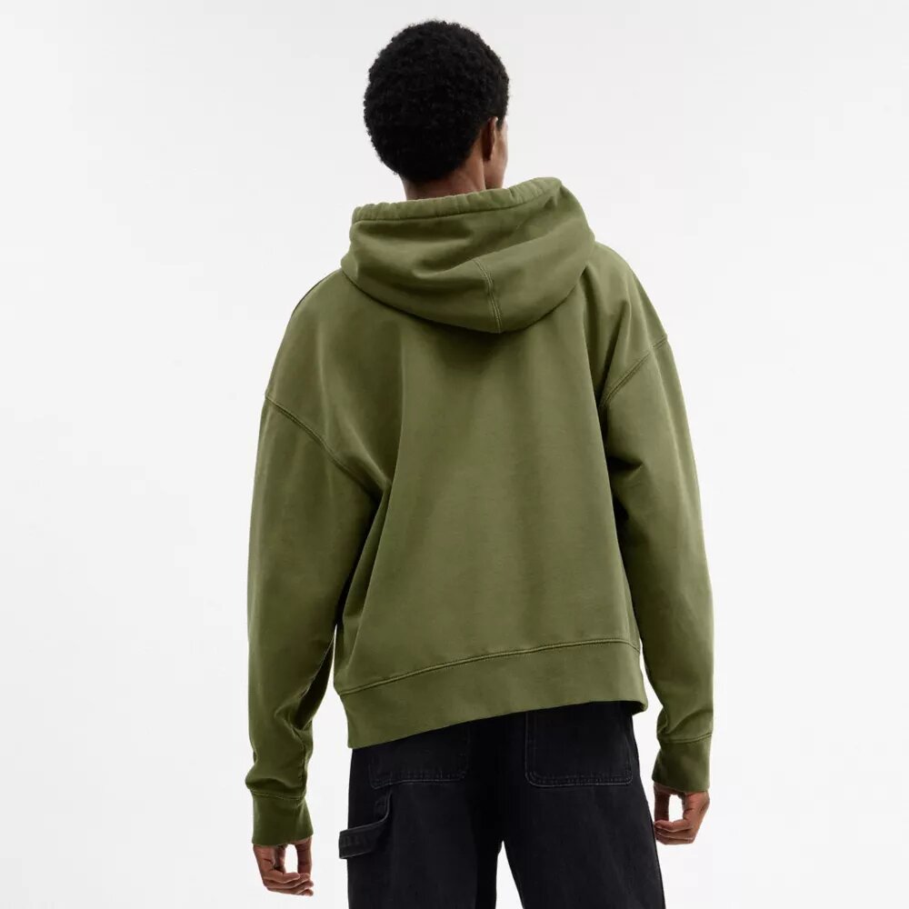 Giysi Boyalı Spiral Kapüşonlu Sweatshirt