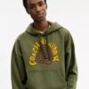 Giysi Boyalı Spiral Kapüşonlu Sweatshirt