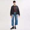 Heritage C Plakalı Oversized Deri Ceket