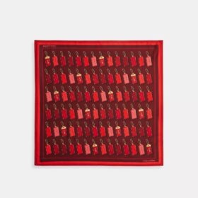 Horse and Carriage Etiket Desenli İpek Bandana