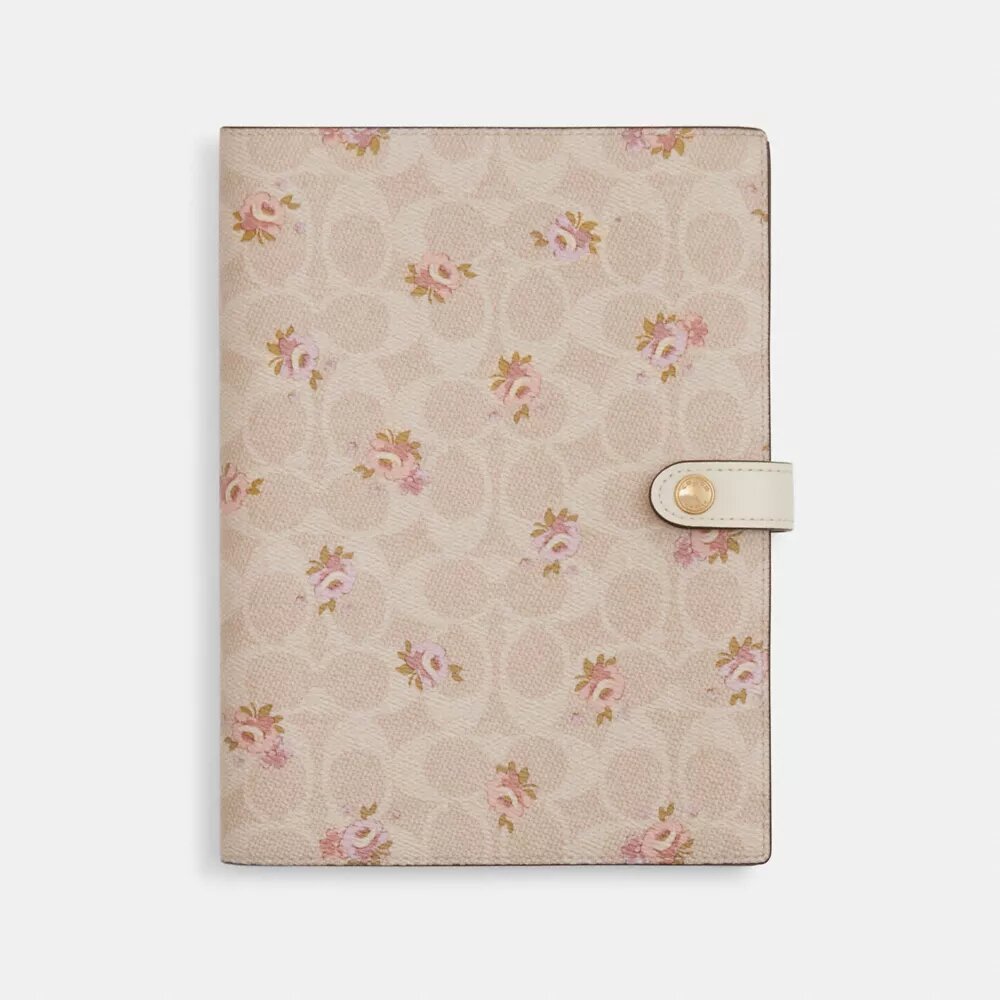 Çiçek Desenli Signature Canvas Defter