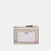 Çiçek Desenli Signature Canvas Mini Skinny Kimlik Kılıfı
