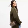Çiçek Nakışlı İmza Jakarlı Mini Rowan Çapraz Askılı Çanta