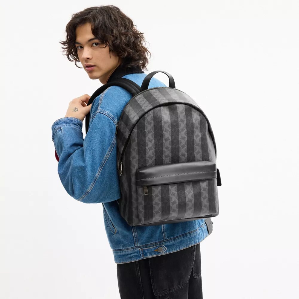 Çizgili Signature Canvas Taylor Sırt Çantası