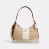 Çizgili Signature Canvas Teri Hobo Çanta