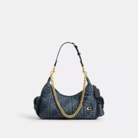 Kapitone Desenli Yenilenebilir Pamuklu Denimden Üretilmiş Pocket Juliet Çanta 30