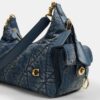Kapitone Desenli Yenilenebilir Pamuklu Denimden Üretilmiş Pocket Juliet Çanta 30