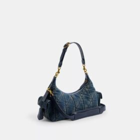 Kapitone Desenli Yenilenebilir Pamuklu Denimden Üretilmiş Pocket Juliet Çanta 30