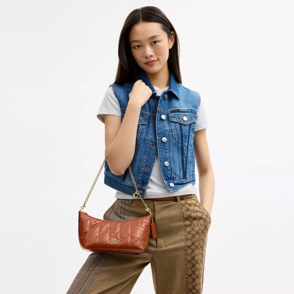 Kapitone ve Süslü Caitlin Omuz Çantası