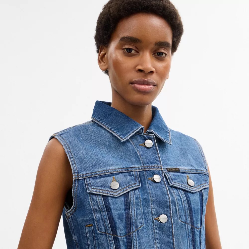 Küçültülmüş Denim İş Yeleği