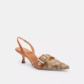 Kristal Desenli Margot Slingback Ayakkabılar
