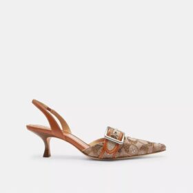 Kristal Desenli Margot Slingback Ayakkabılar